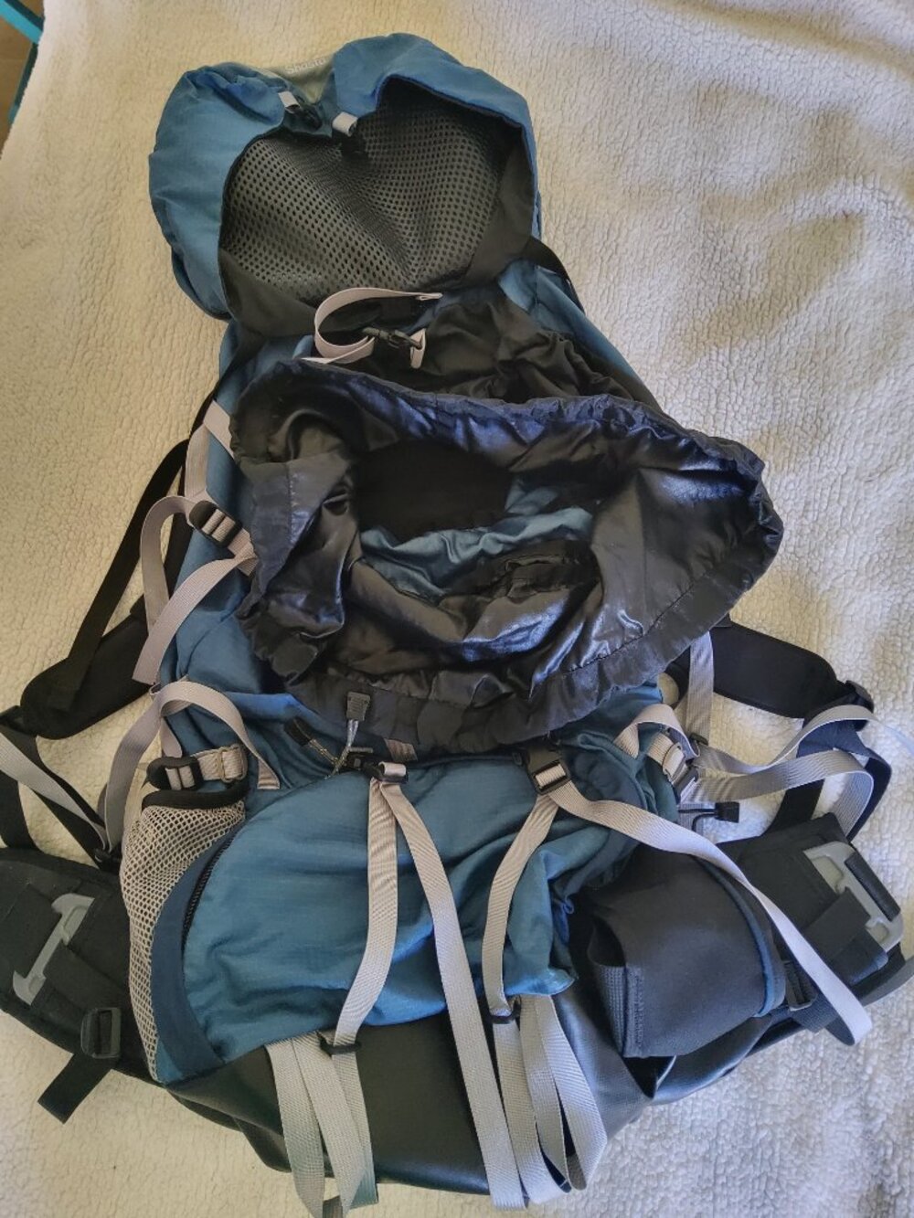 Gregory Shasta Internal Frame Hiking Backpack 82L Blue Gray Camping Expedition M - Picture 5 of 11
